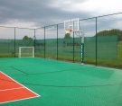 Courts with fence and locked gates